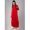 Платье в пол  спортивное свободного кроя  (красный)