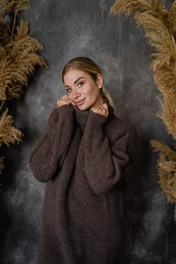 Платье-свитер вязка Платье-свитер вязка