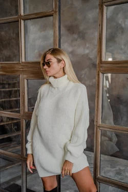 Платье-свитер вязка Платье-свитер вязка