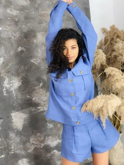 Костюм шорты*жакет лен Костюм шорты*жакет лен