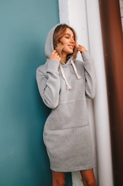 Теплое платье-худи Теплое платье-худи